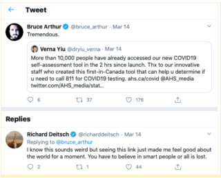 Screenshot 2020 04 21 at 13 18 40 Twitter exchange about Alberta's covid19 self assessment tool