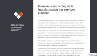 Mg blogpost screenshot Screenshot of the first post on the new blog for public service transformation in Madagascar