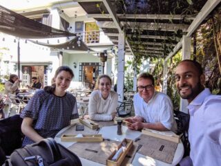 Sonja lunch The Madagascar team at lunch (Emily, Sonja, Jamie, Kishor)